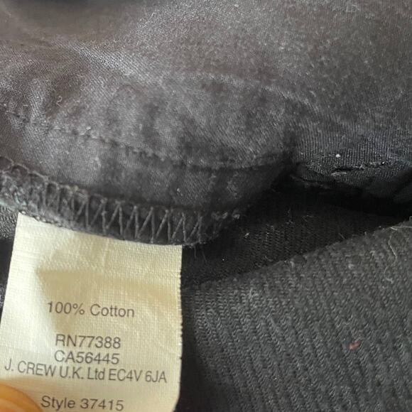 J. Crew Black "The Pencil" Textured Skirt w Princess Cut & Diagonal Pockets - 4 - Picture 6 of 7